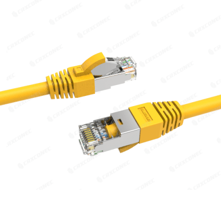 کابل پچ Cat.6A STP با روکش PVC با رنگ زرد و با قطر سیم 26AWG به طول 7 متر و با استاندارد UL - UL Listed Cat.6A 26AWG Patch Cable زرد رنگ
